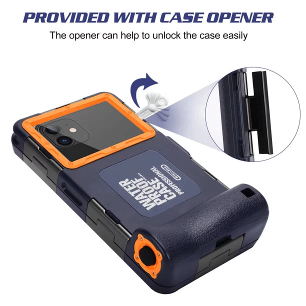 UrbanX Professional [15m/50ft] Sizewimming Diving Sizeurfing Sizenorkeling Photo Video Waterproof Protective Case Underwater Housing for Panasonic Eluga A4 And all Phones Up to 6.9 Inch LCD with Lanyard