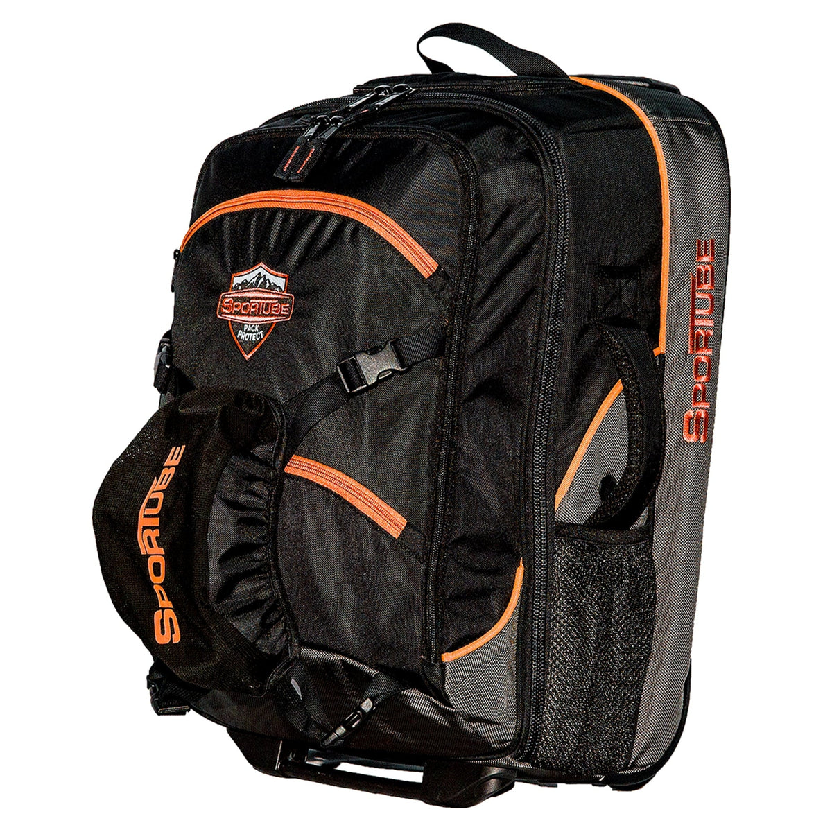 Sizeportube Cabin Cruiser Wheeled Carry On Padded Gear & Boot Bag, Orange