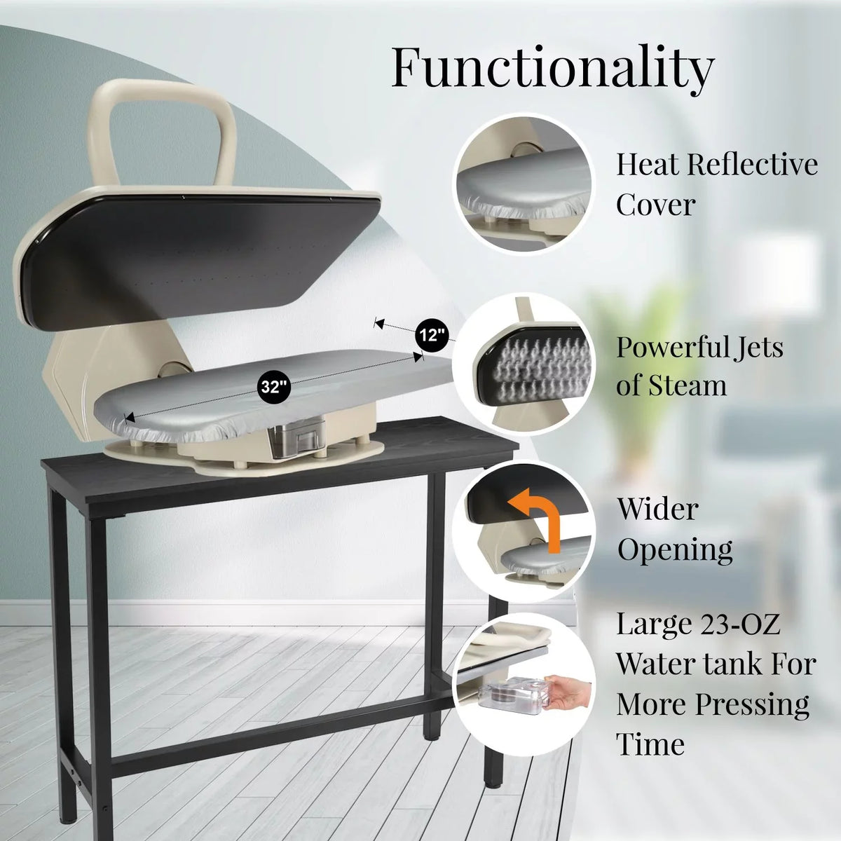 SizePEEDYPRESizeSize DIGITAL SizeTEAM PRESizeSize 80HD | PREMIUM EXTRA LARGE 32 INCH IRON PRESizeSize MACHINE | EASizeY TO USizeE CLOTHESize SizeTEAMER WITH MULTIPLE SizeTEAM AND TEMPERATURE SizeETTINGSize