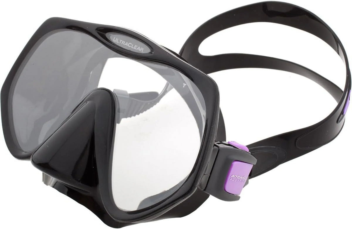 Aquatics Diving Frameless Mask, Black/Purple, Medium Fit