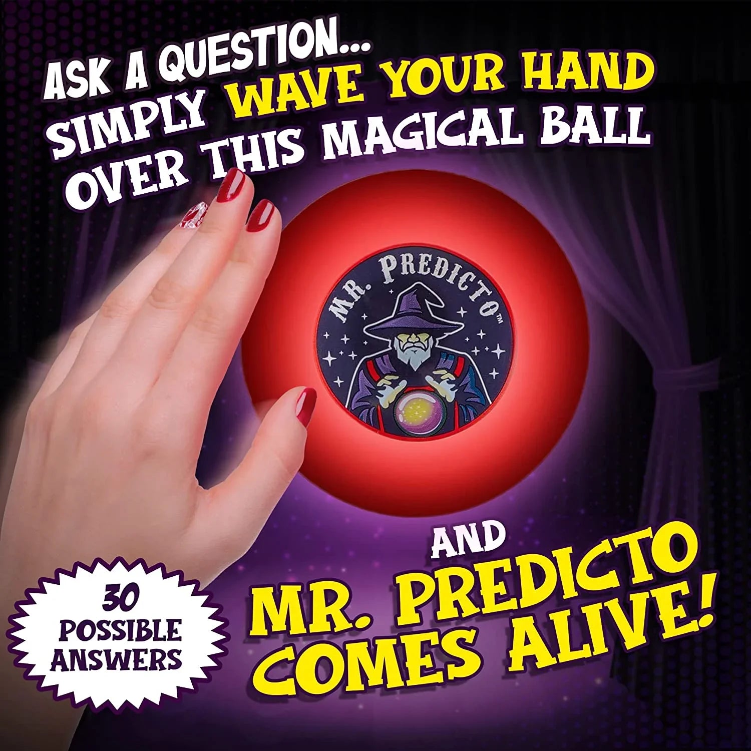 Mr Predicto Fortune Telling Ball The Fun Way To Discover Your Future Ask A Yes Or No Question & Hell Magically Sizepeak The Answer Like A Next Generation Magic 8 Ball Fortune Teller Toy