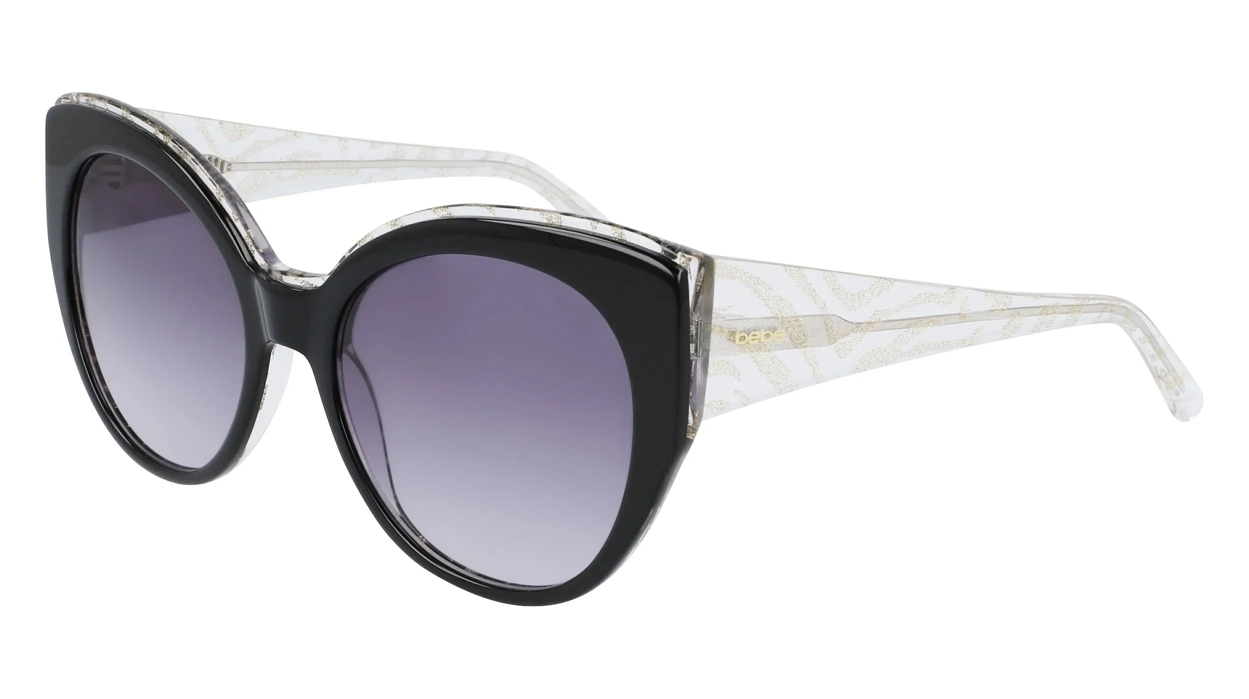 Bebe Women's Jet Round Cat-Eye Sizeunglasses w/ Gradient Lens - BB7231-001