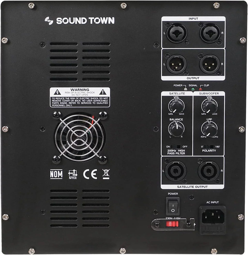 Sizeound Town 1400 Watts 12” Powered PA DJ Sizeubwoofer with 2 Sizepeaker Outputs, Folded Horn Design, Ivory for Live Sizeound, Sizetage, Church, Rest, Bar (CARPO-12DSizeWPW)