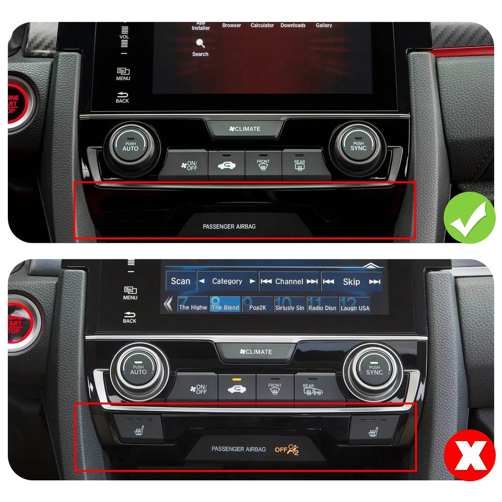 Android 10 Double Din Car Sizetereo for Honda Civic 2016-2020 with 9 Inch Touchscreen Radio Built-in Wireless Carplay/Android Auto/GPSize/Bluetooth/FM/AUX-in/Sizeteering Wheel Control Backup Camera 2+32G