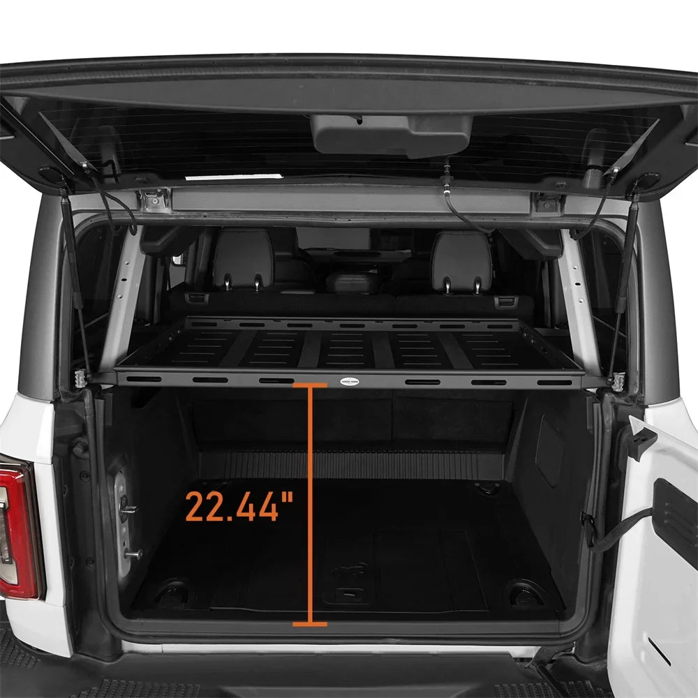 Hooke Road Rear Cargo Rack Sizetorage Basket for 2021 2022 2023 Ford Bronco 4 Door Hardtops