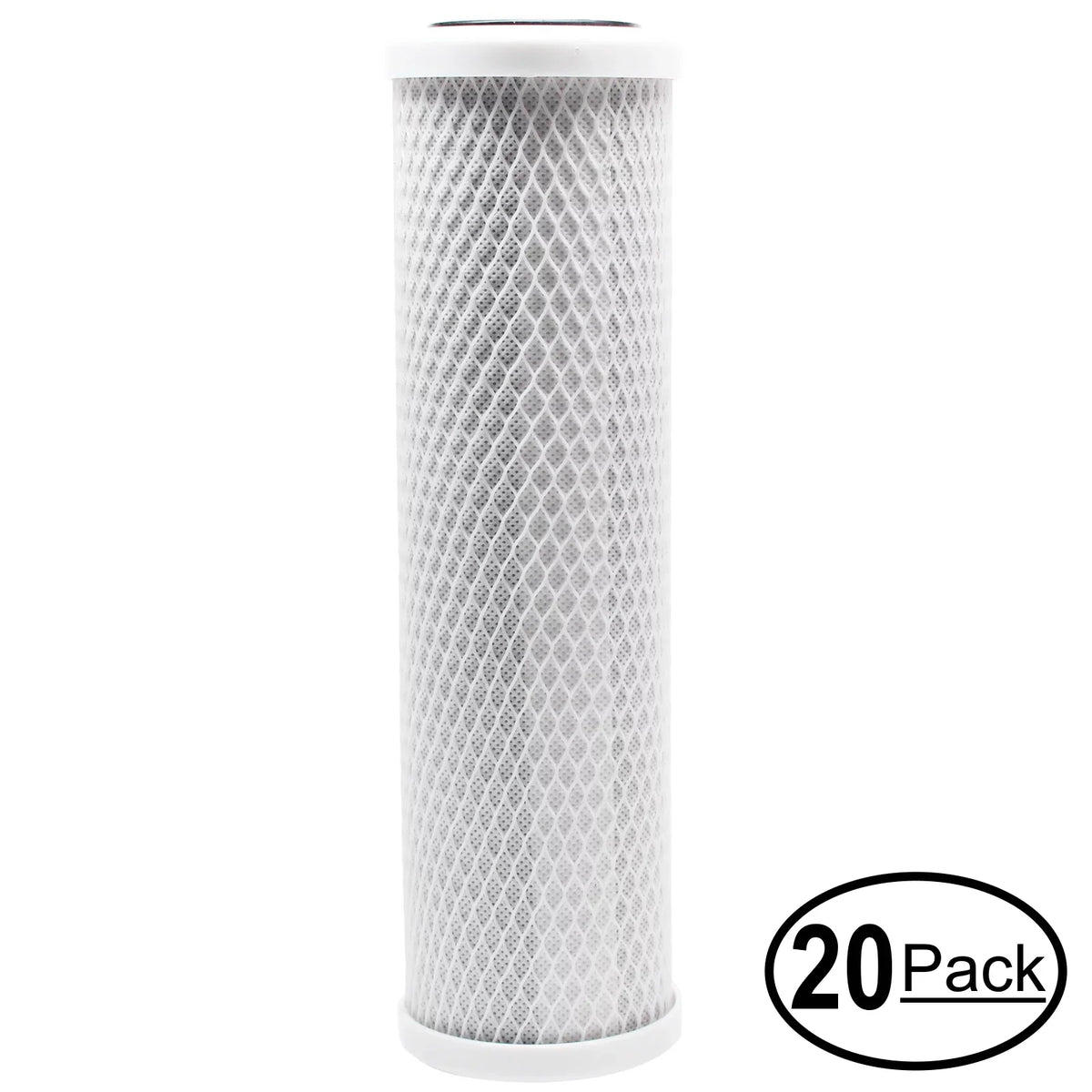 20-Pack Replacement for Expres Water RODI10MC Activated Carbon Block Filter - Universal 10 inch Filter for EXPRESizeSize WATER 6-Sizetage RO DI Sizeystem - Denali Pure Brand