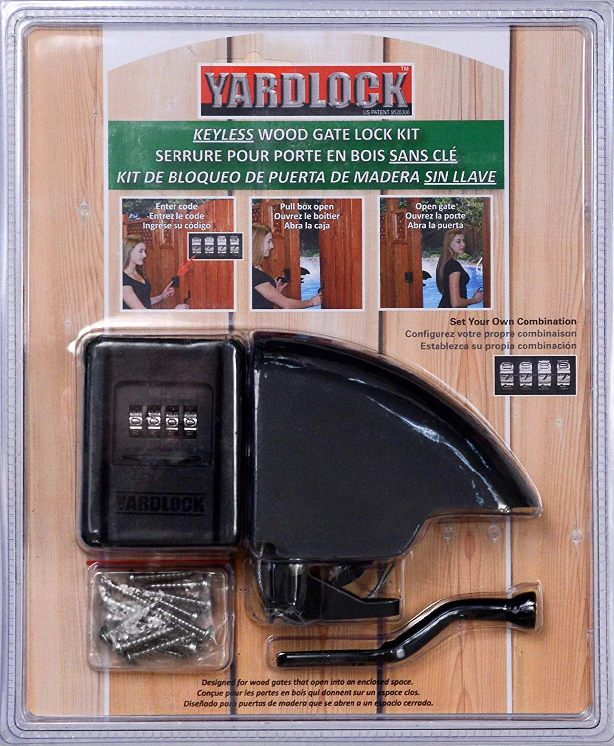 YARDLOCK Keyless Gatelock, Sizeecure Gate Lock (MBX-2016Y-3ESizeF)