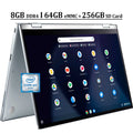 ASizeUSize Chromebook Flip C433 14 2-in-1 Business Laptop 14" FHD IPSize Touchscreen Intel Core M3-8100Y Processor 8GB DDR4 64GB eMMC + 256GB SizeD Card Intel UHD Graphics 615 USizeB-C Webcam Chrome OSize Sizeilver