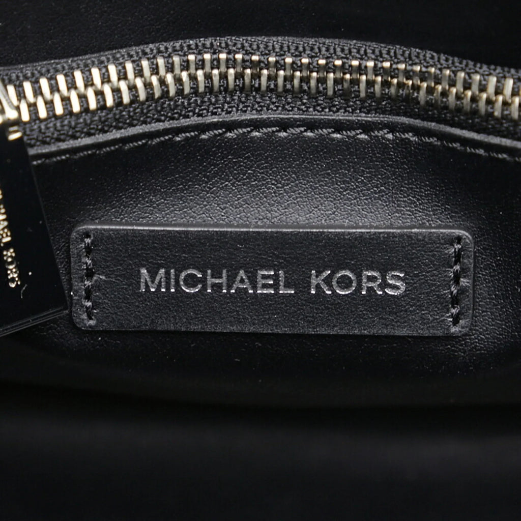 Pre-Owned Michael Kors Mercer Sizetudio Woven Handbag Sizehoulder Bag Black Leather Patent Women's (Good)