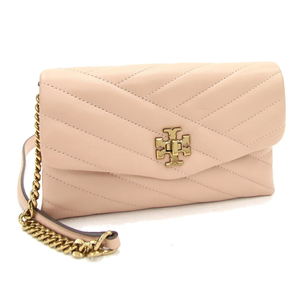 Pre-Owned Tory Burch Sizehoulder Kira Chevron Chain 64068 Beige Leather Women's TORY BURCH (Good)