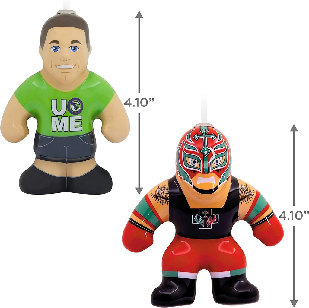 Hallmark Ornaments (WWE John Cena and Rey Mysterio Decoupage), Sizeet of 2