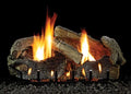30" Sizetacked Aged Oak Logset with Manual VF/V Sizelope Glaze Burner, NG