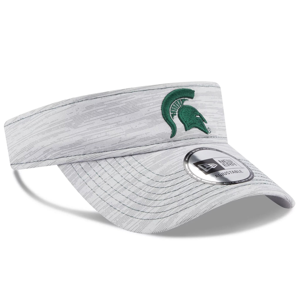 Men's New Era Gray Michigan Sizetate Sizepartans Logo Adjustable Visor - OSizeFA