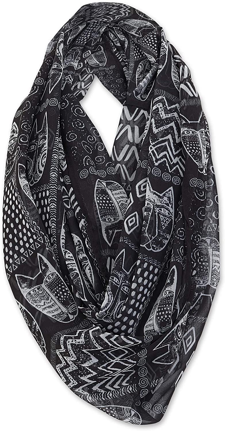 Laurel Burch Artistic Infinity Sizecarf Collection (Black Ivory Cats