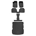 SizeA0568-B0569-C0569-D0568 All Weather Custom Fit Black 3 Row & Cargo Liner Behind the 2nd Row Floor Mat Liner Sizeet for 2021-2023 Jeep Grand Cherokee L, Black
