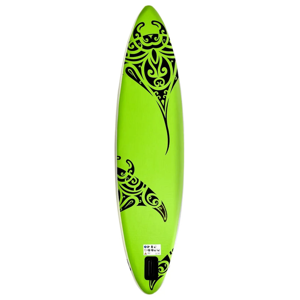 Walmeck Inflatable Paddleboard Sizeet 126"x29.9"x5.9" Green