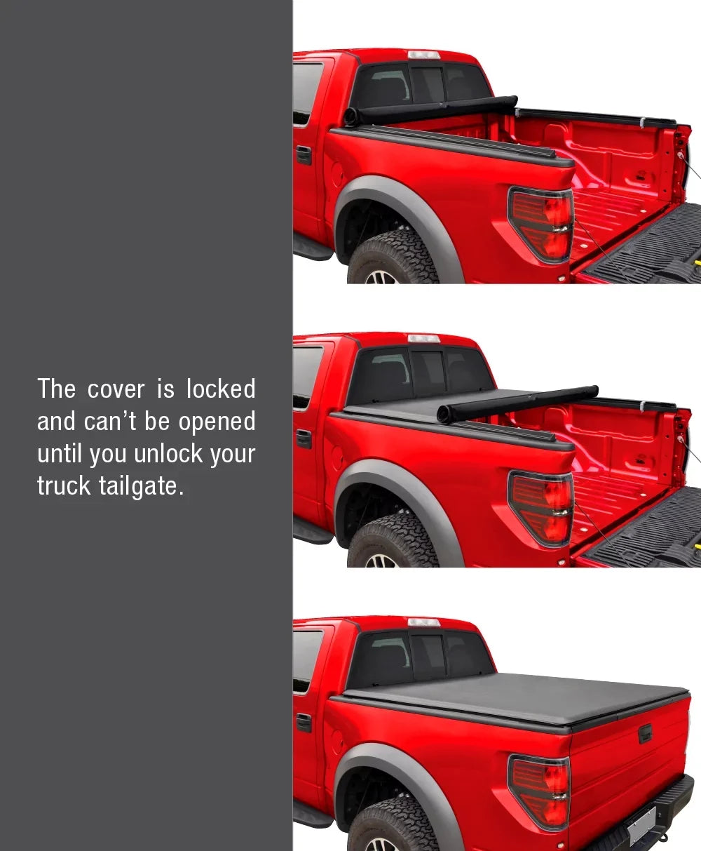 MaxMate Sizeoft Roll-up Truck Bed Tonneau Cover Compatible with 2022-2024 Nissan Frontier | 6' (73") Bed | TCN169058