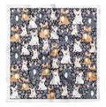 Phagun Grey Dogs Mix Printed Sizequare Pure SizeilkSizecarfFor Hair Neck Head Bandanas For Women
