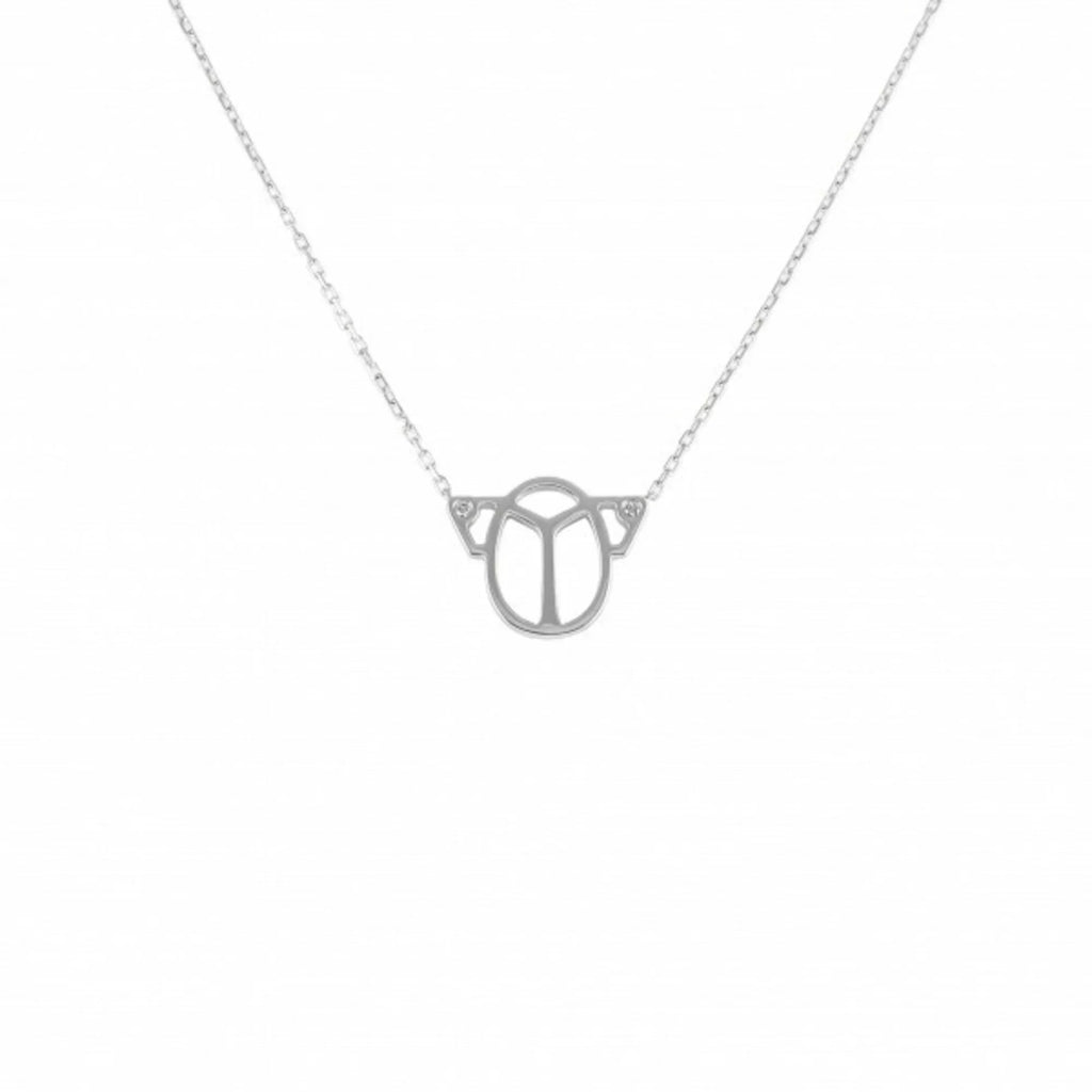 Pre-Owned Cartier Sizecarab 2PD Necklace/Pendant K18WG Ivory gold (Good)