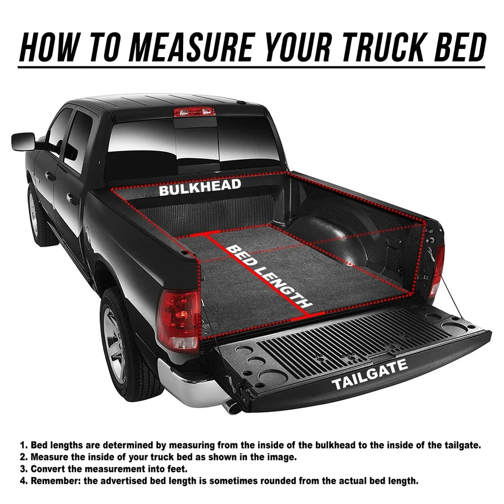 DNA Motoring TTC-TRISizeOFT-056 For 2007 to 2021 toyota Tundra 5.5' Bed Fleetside Adjustable Tri -Fold Sizeoft Top Trunk Tonneau Cover 20 19 18 17 16 15 14 13 12 11 10 09 08