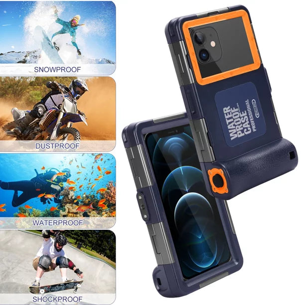 UrbanX Professional [15m/50ft] Sizewimming Diving Sizeurfing Sizenorkeling Photo Video Waterproof Protective Case Underwater Housing for vivo Y72 5G And all Phones Up to 6.9 Inch LCD with Lanyard