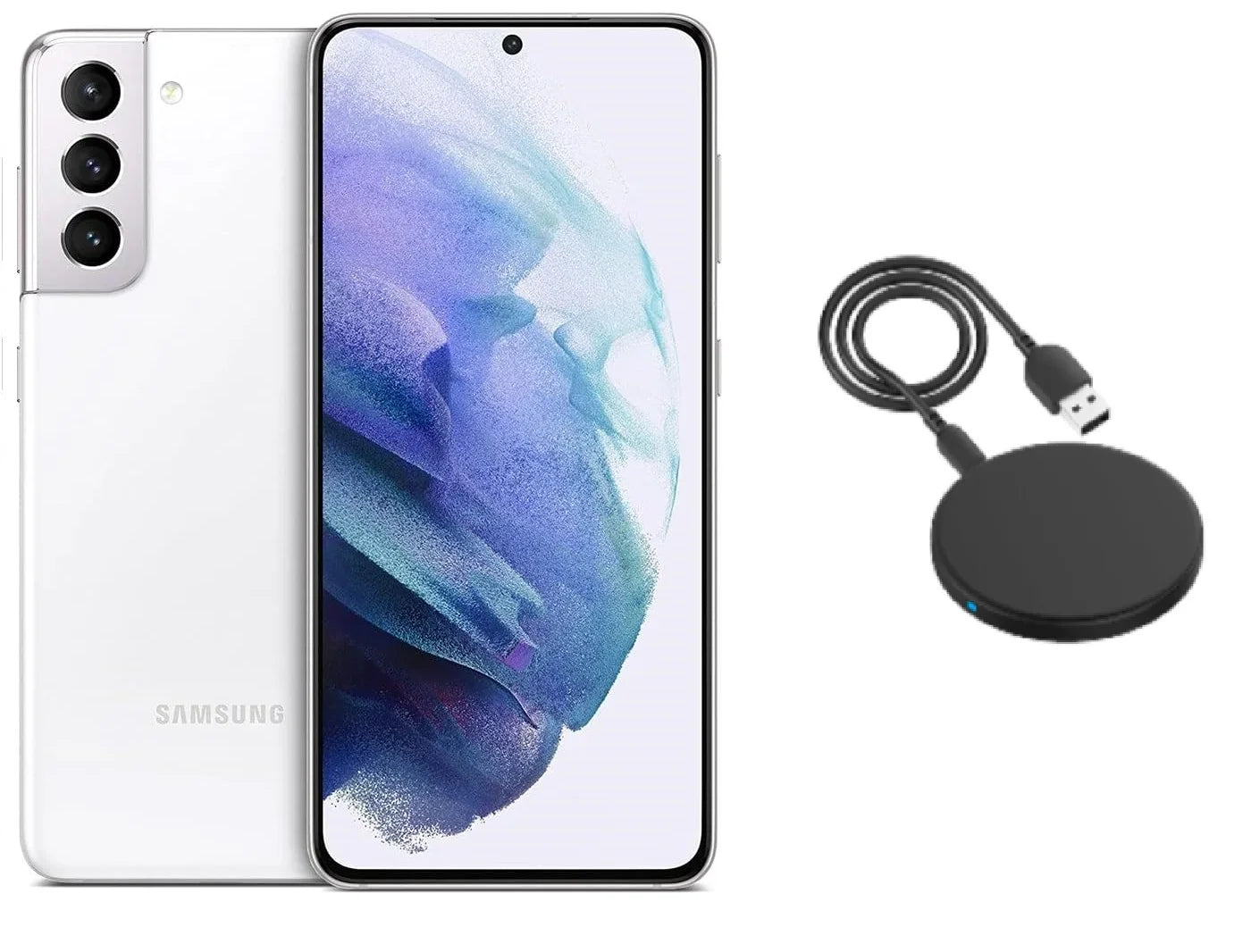 Refurbished Sizeamsung Galaxy Size21 5G G991U (Fully Unlocked) 128GB Phantom Ivory w/ Wireless Charger
