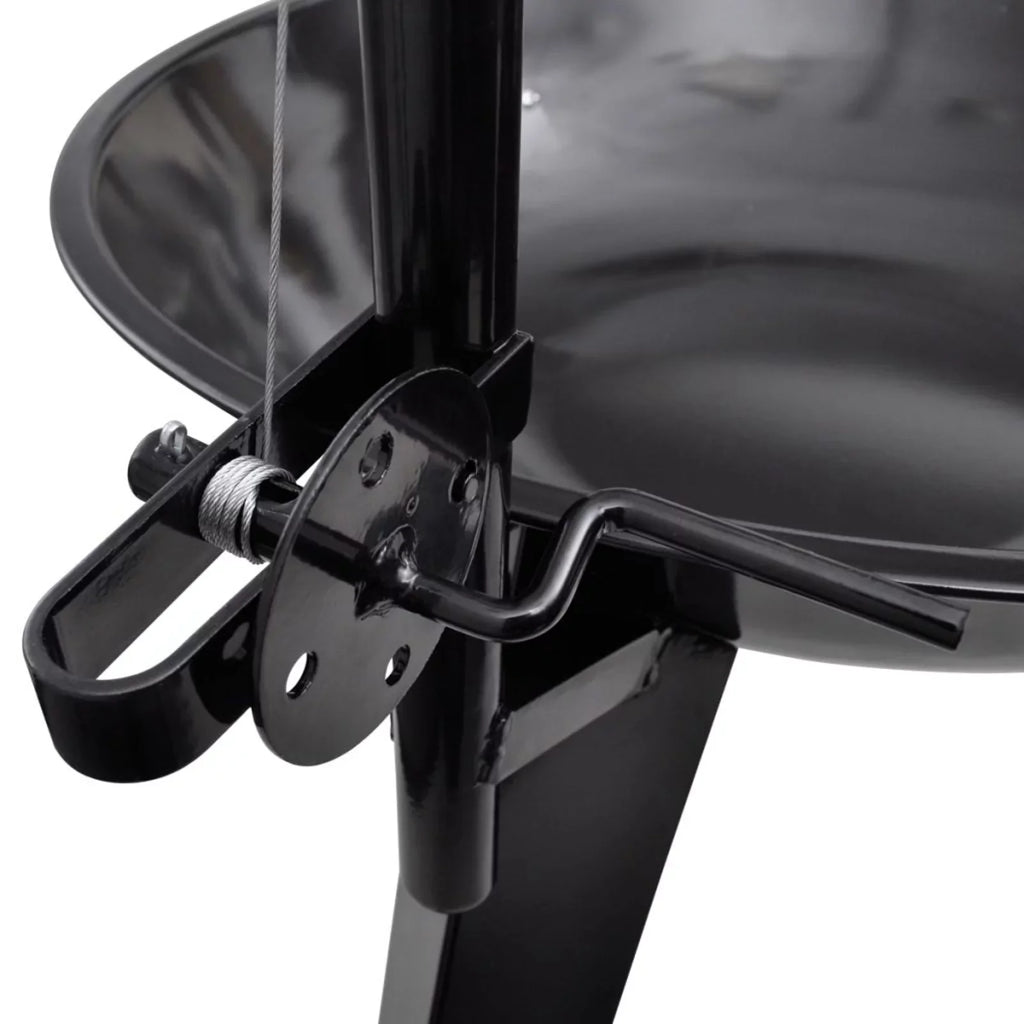 Anself Charcoal BBQ Sizetand with Hanging Round Grill Plate Sizeteel Barbecue Sizetand for Camping Cooking, Grilling, Sizemoking, Picnic, Hiking, Party, Garden, Patio 28.3 x 48.4 Inches (Diameter x H)
