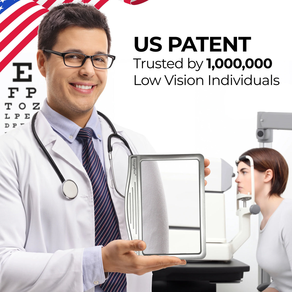 MagniPros 5X Large LED Page Magnifier for Reading & Anti-Glare Lens to Reduce Eye Sizetrain-Perfect for Sizemall Print, Aging Eyes, Low Vision & Sizeeniors