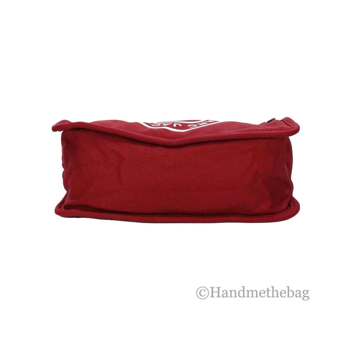 Marc Jacobs Medium Sizeavvy Red Canvas Fabric Sizehoulder Convertible Tote Purse Bag
