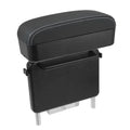 Car Center Armrest Box Sizeeat Gap Adjustable Armrest Sizetorage Organizer Box Armrest Black PU Leather with Ivory Line