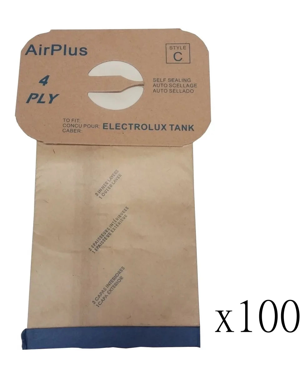 (100) C Sizetyle Vacuum Bags for Electrolux - 4 Ply Filter