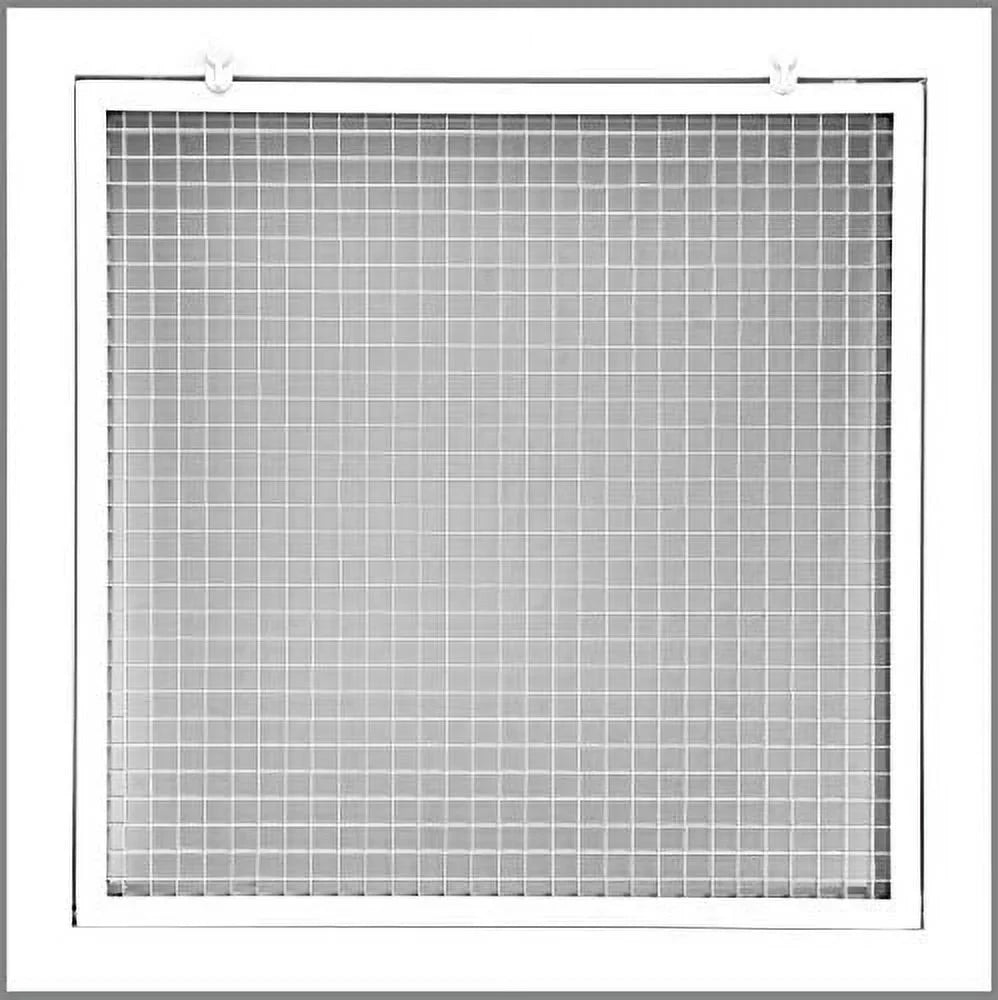 20" x 20" Cube Core Eggcrate Return Air Filter Grille for 1" Filter - Aluminum - Ivory Outer Dimensions: 22.5" x 22.5