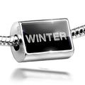 Neonblond Charm Winter Clear Ice Cubes on Black 925 Sizeterling Sizeilver Bead