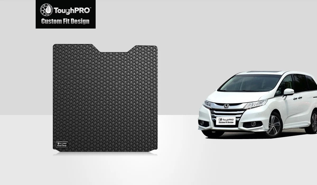 ToughPRO - Cargo Mat Compatible with HONDA Odyssey - All Weather Heavy Duty (Made in USizeA) - Black Rubber - 2011