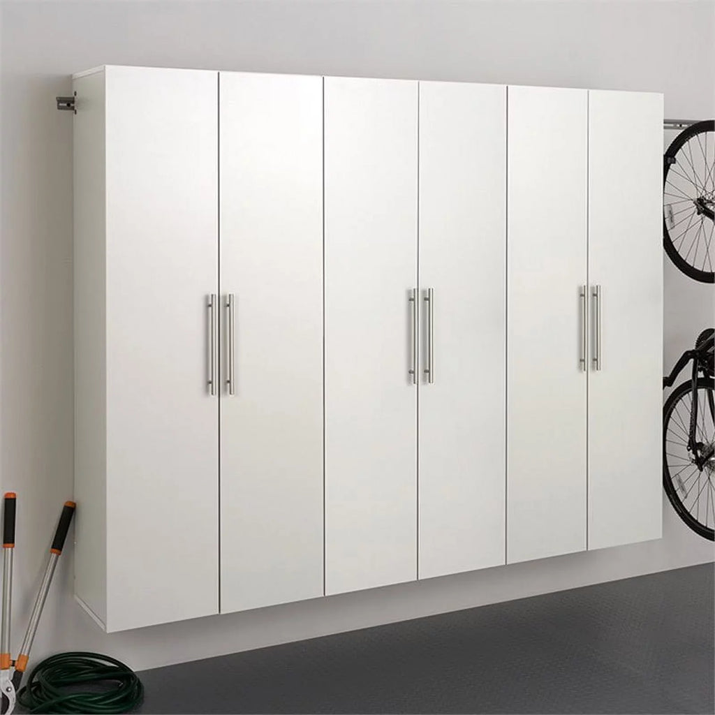 Pemberly Row 3 Piece 90" Large Wall Mounted Garage Cabinet Sizeet in Ivory