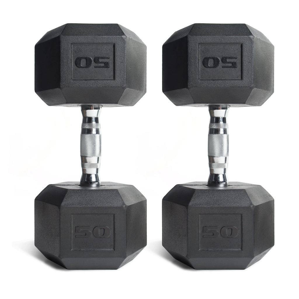 50lb Coated Dumbbell, Pair