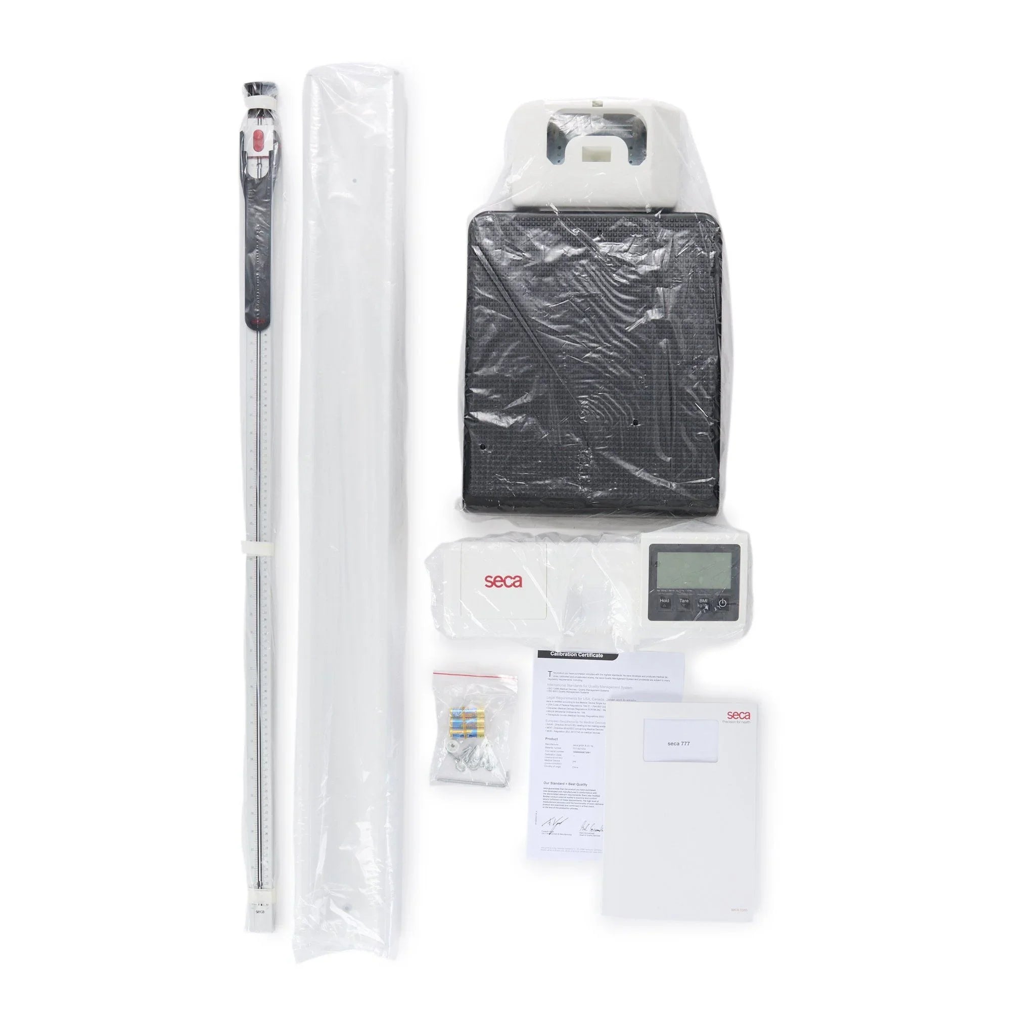 Column Sizecale with Height Rod seca 777 Digital Display 550 lbs. / 250 kg Capacity Ivory Battery Operated (EA/1)