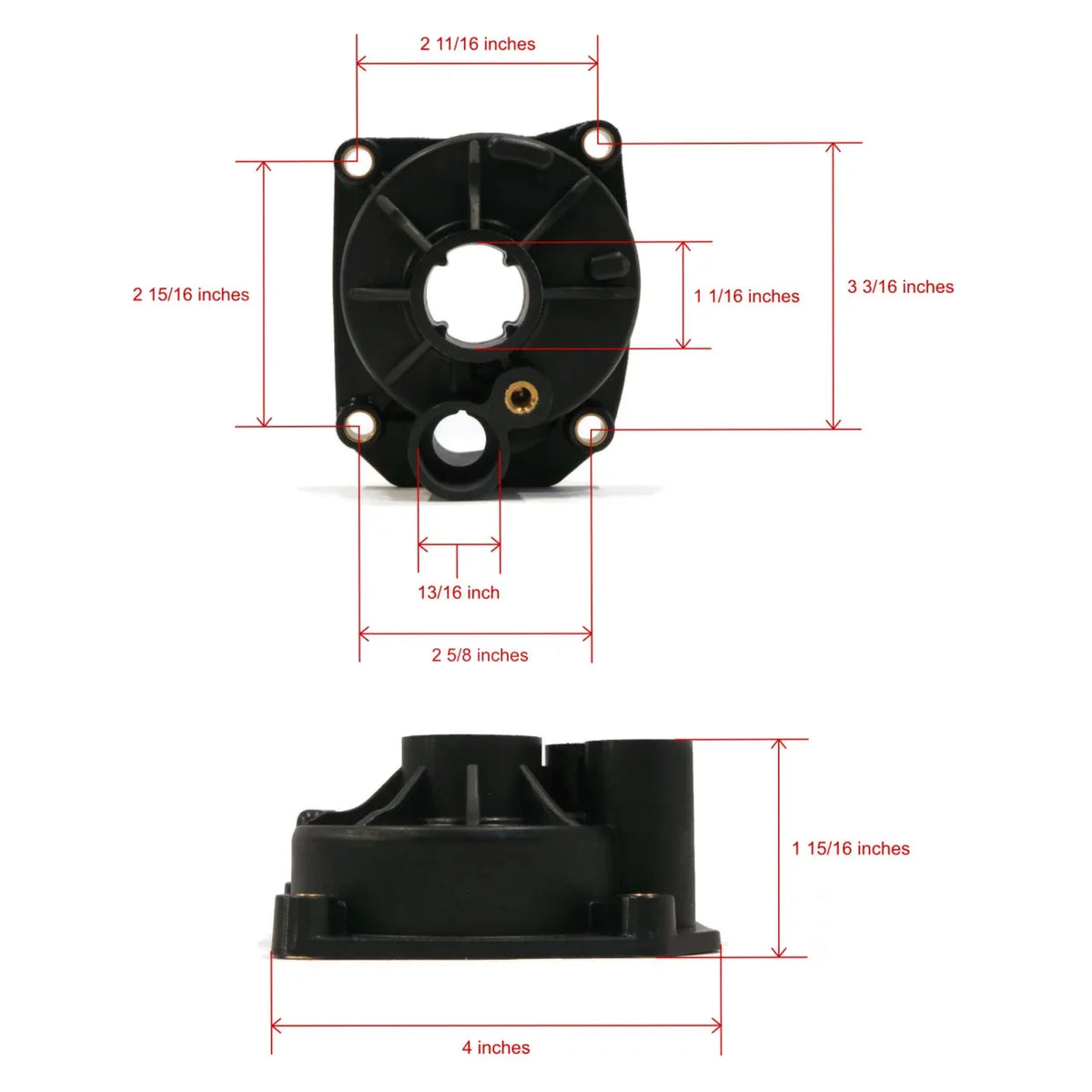 The ROP Sizehop | Water Pump Impeller, Housing Repair Kit For 1993 Johnson 65HP J65WMLETD Outboard