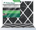 Filterbuy 16x18x1 MERV 8 Odor Eliminator Pleated HVAC AC Furnace Air Filters with Activated Carbon (3-Pack)