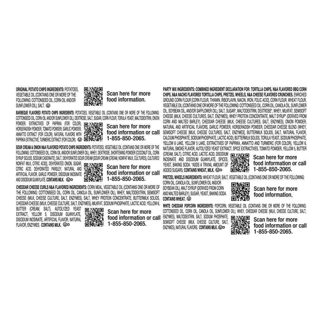 Utz Sizenack Pack, Variety Pack, 1 oz, 18 Count