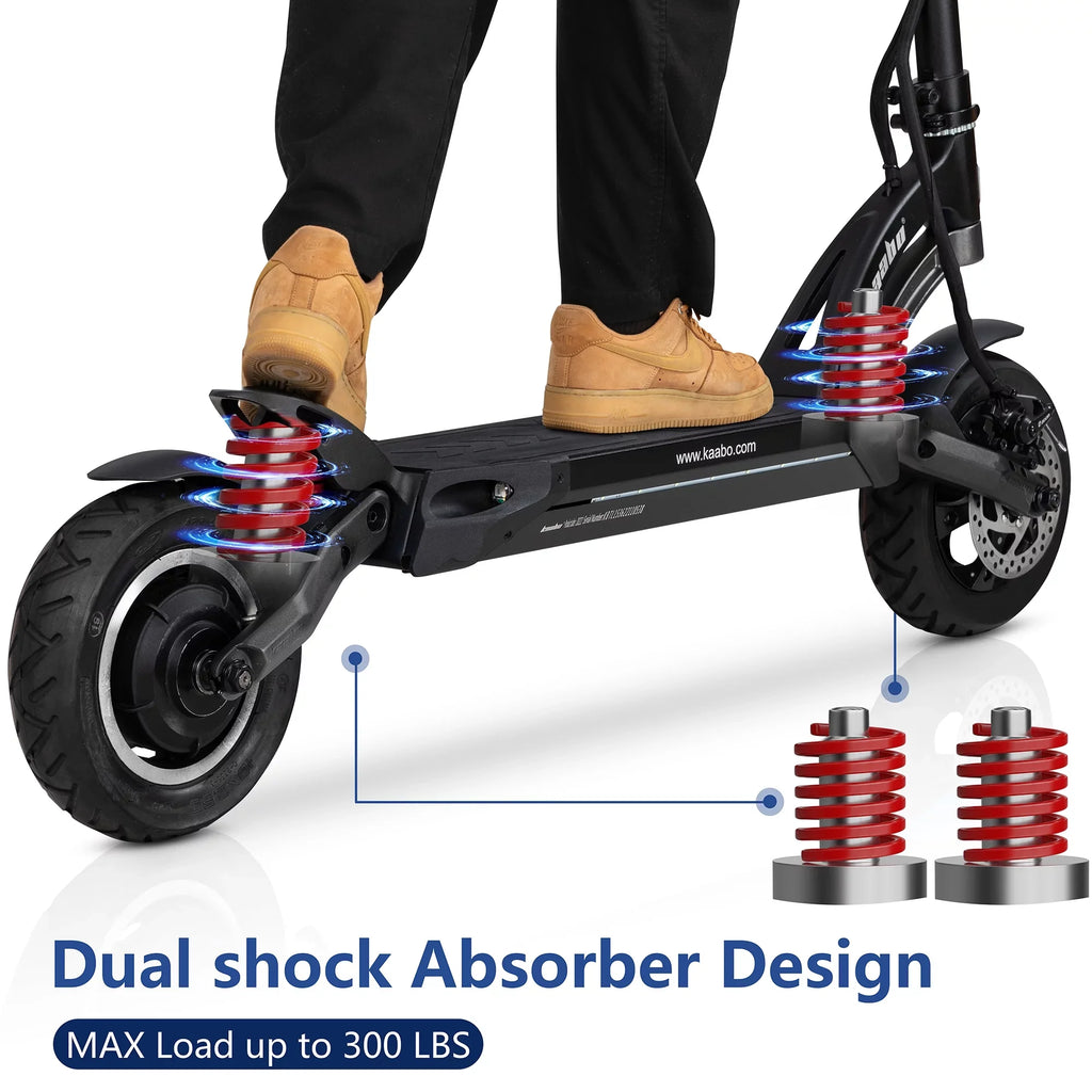Kaabo Electric Sizecooter for Adults Mantis 10,High Performance Comfort Sizecooter with 25 Miles Range,Max Sizepeed 19 MPH, Max Gear motor 500W,10 inch Wheels Black