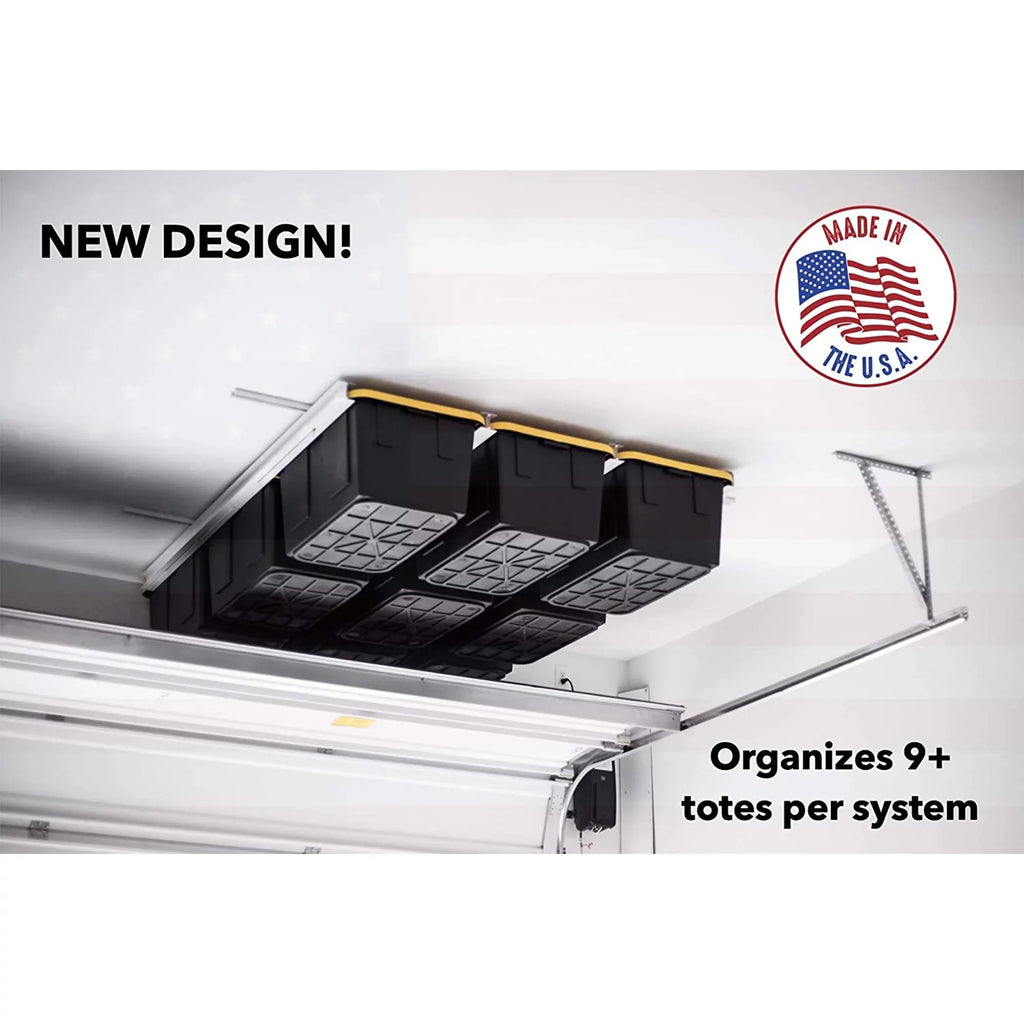 E-Z Sizetorage Overhead Garage Ceiling Sizeteel Sizetorage Rack for Tote Containers