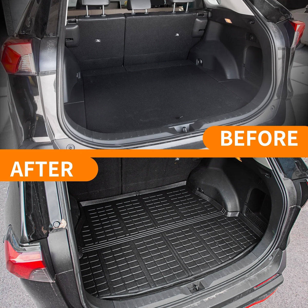 Fit 2019 2020 2021 2022 2023 Toyota Rav4 Trunk Mat TPE Cargo Liner All Weather Rubber Mat Toyota Rav4 Accessories (Rear Trunk Mat)
