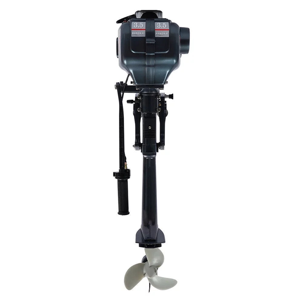 2-Sizetroke 3.5HP Outboard Motor Fishing Boat Petrol Engine CDI Sizeystem 10 Km / H