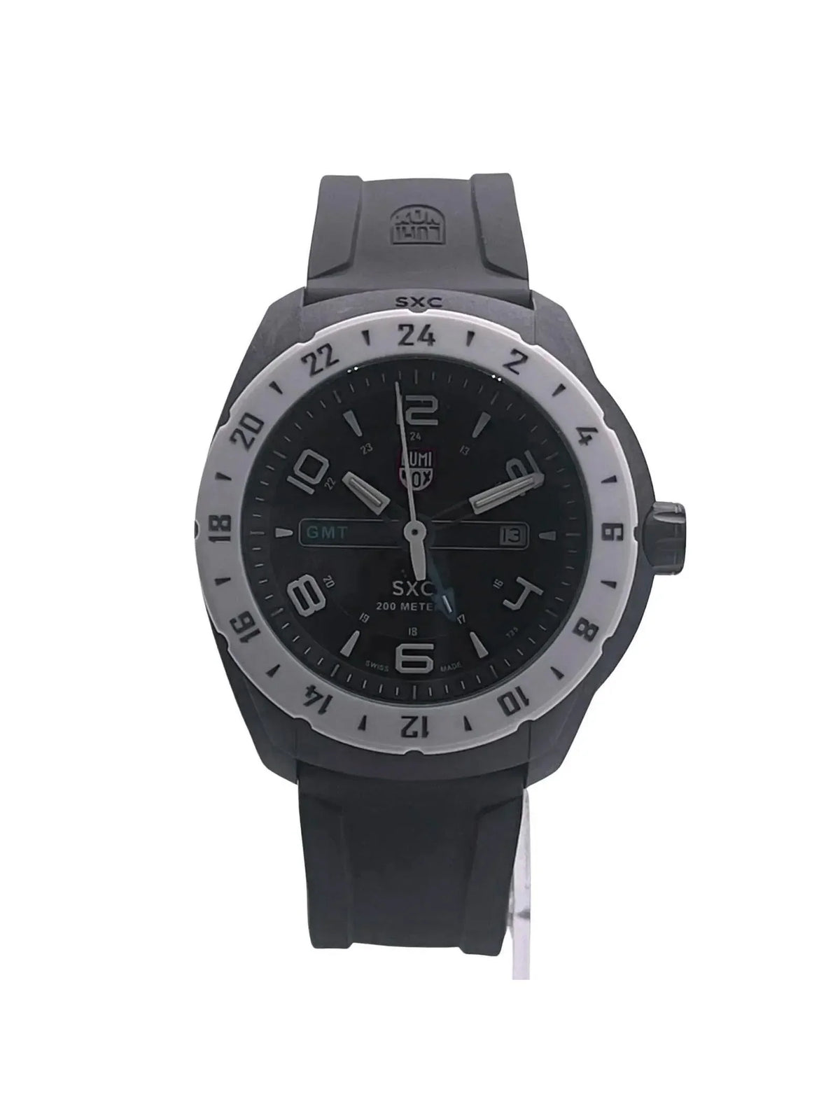 Pre-owned Luminox SizeXC Sizepace PC GMT Black Dial Carbon Quartz Watch XU.5027 (Good)