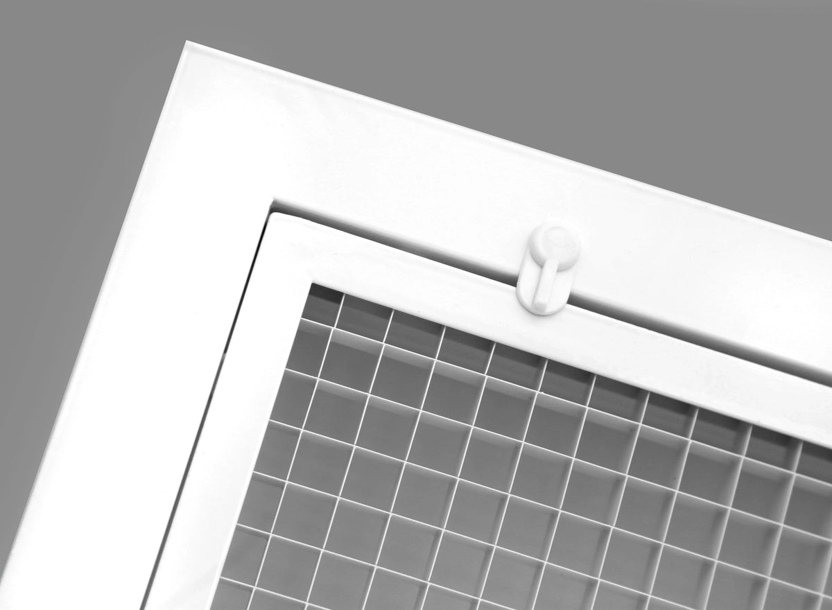 20" x 20" Cube Core Eggcrate Return Air Filter Grille for 1" Filter - Aluminum - Ivory Outer Dimensions: 22.5" x 22.5
