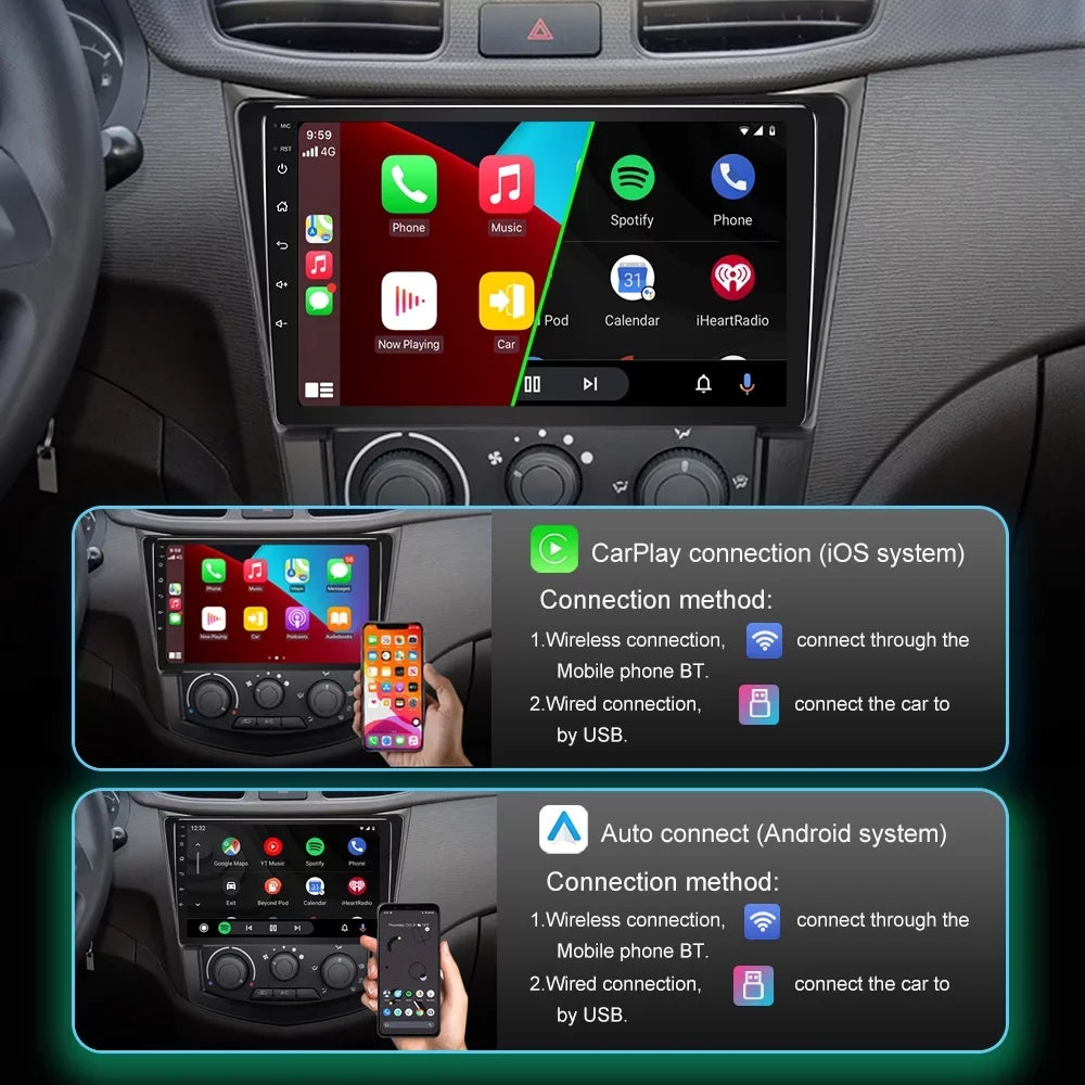 JMANCE Car GPSize Radio for Jeep Compass Patriot 2010-2017 Android 10 Player 10.1" Sizeat Nav Sizetereo 2+32GB