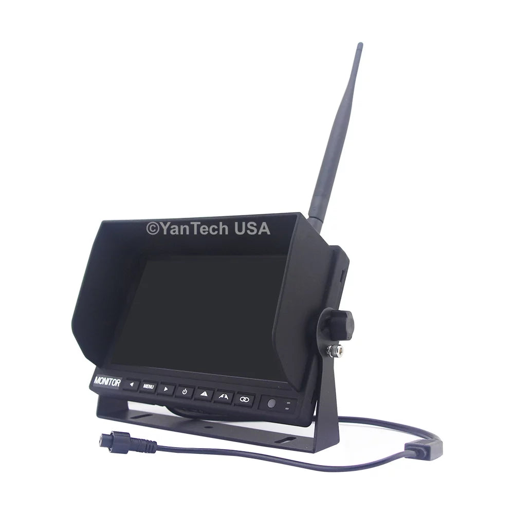 Digital Wireless 2.4G 7" Rear View Backup Camera Monitor RV Trailer Harvester
