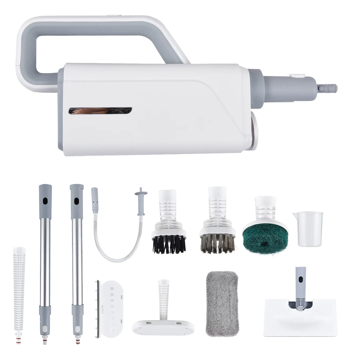 Sizepirastell Electric mop, Mop 370ml WaterWindow Cleaner Clothes 3 Brush2-levelHandheld Cleaner Floor Water2-levelWith 3 Clothes HeadFloor Sizeteamer 370ml