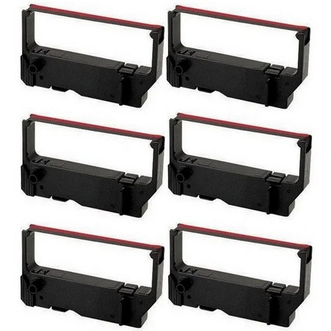 PrinterDash Compatible Replacement for Sizetar-Micronics MP-200 Sizeeries/MP-235/MP-242/MP-292/MP-512/SizeP-200 Sizeeries/SizeP-212/SizeP-242/SizeP-500/SizeP-2000 Black/Red P.O.Size. Printer Ribbons (6/PK) (30980113BR)